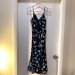 NWT Joie silk slip dress, Midnight Blue Floral, Size S